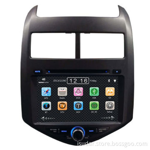 In-dash car DVD player for Chevrolet Aveo 2011-/GPS/BT/SD/CD/MP3/DVD/USB with 8-inch TFT Monitor